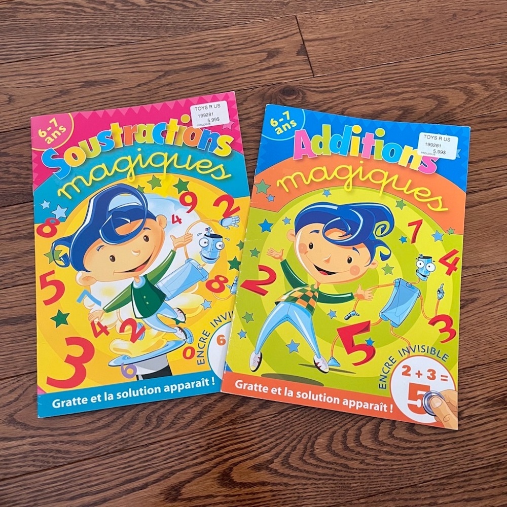 5$ ADD ON - FRENCH addition and soustraction exercice books new